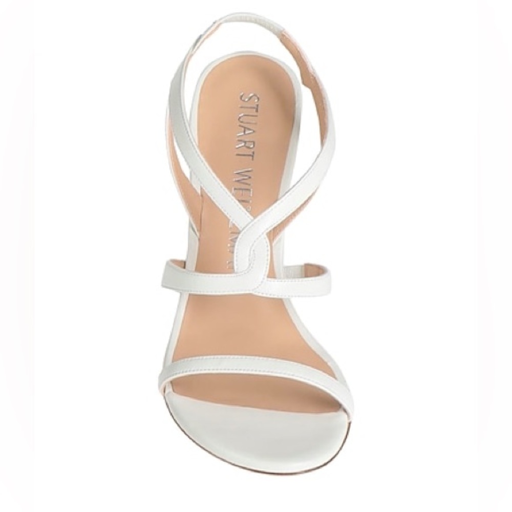 Stuart Weitzman White Strappy Heels